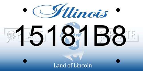 15181B8 Illinois License Plate