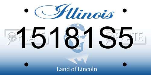 15181S5 Illinois License Plate