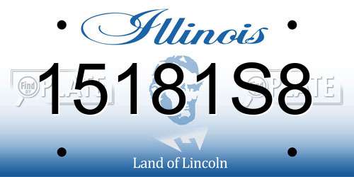 15181S8 Illinois License Plate