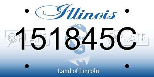 151845C Illinois License Plate