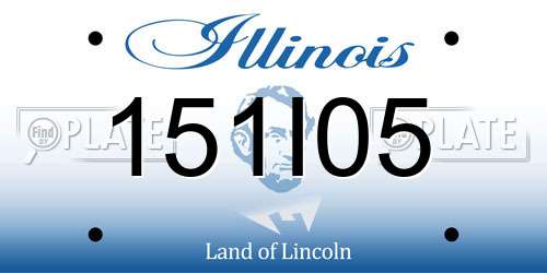 151I05 Illinois License Plate