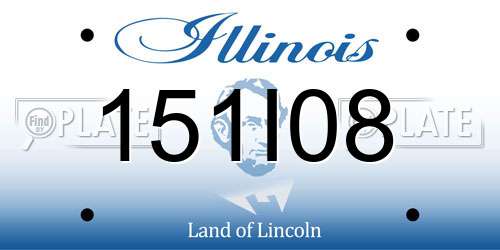 151I08 Illinois License Plate