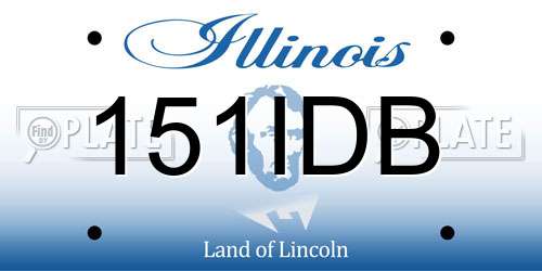 151IDB Illinois License Plate