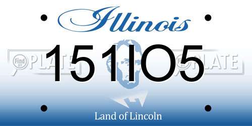 151IO5 Illinois License Plate