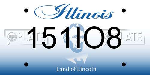 151IO8 Illinois License Plate