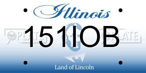 151IOB Illinois License Plate