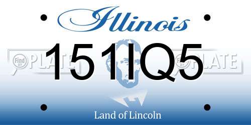 151IQ5 Illinois License Plate