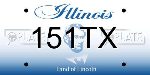 151TX Illinois License Plate