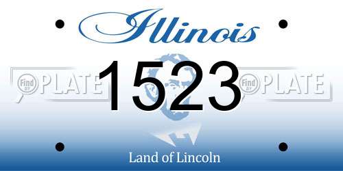 1523 Illinois License Plate
