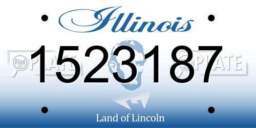 1523187 Illinois License Plate