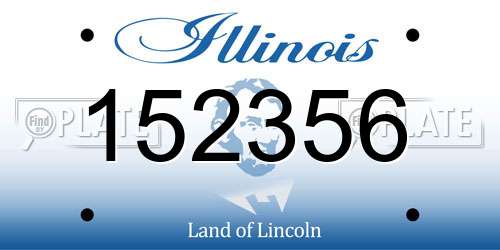 152356 Illinois License Plate