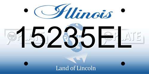 15235EL Illinois License Plate
