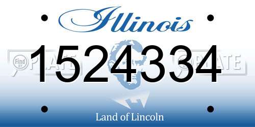 1524334 Illinois License Plate