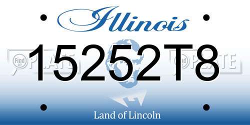 15252T8 Illinois License Plate