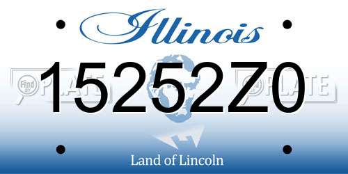 15252Z0 Illinois License Plate