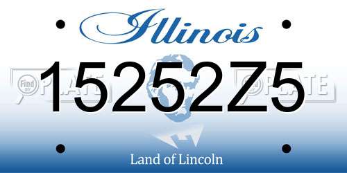 15252Z5 Illinois License Plate