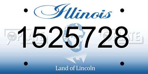 1525728 Illinois License Plate