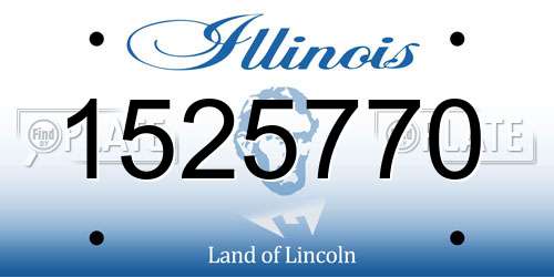 1525770 Illinois License Plate