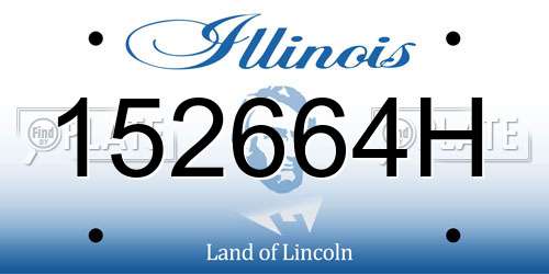 152664H Illinois License Plate