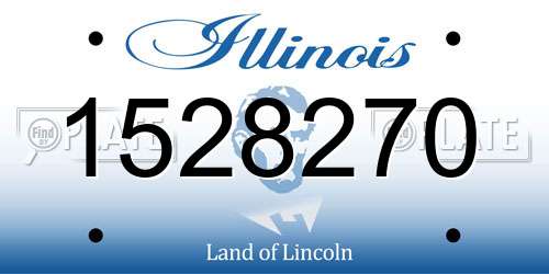 1528270 Illinois License Plate