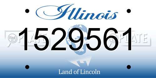 1529561 Illinois License Plate