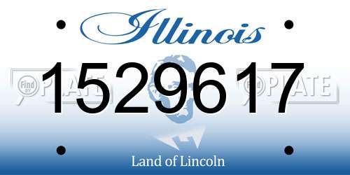 1529617 Illinois License Plate