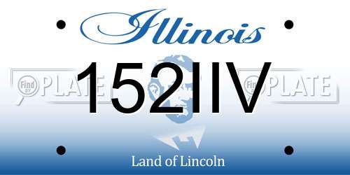 152IIV Illinois License Plate