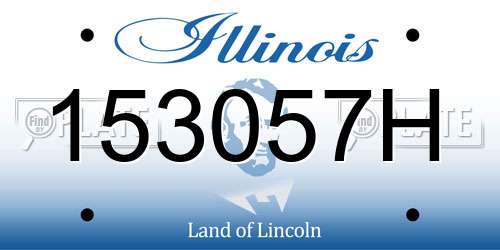 153057H Illinois License Plate