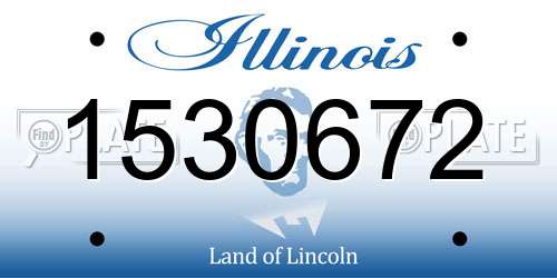1530672 Illinois License Plate