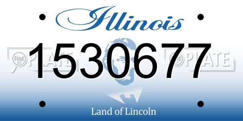 1530677 Illinois License Plate