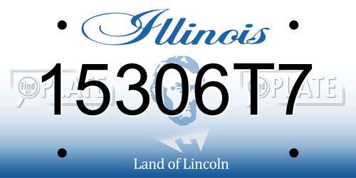15306T7 Illinois License Plate