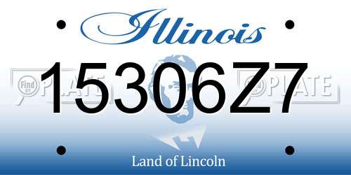 15306Z7 Illinois License Plate