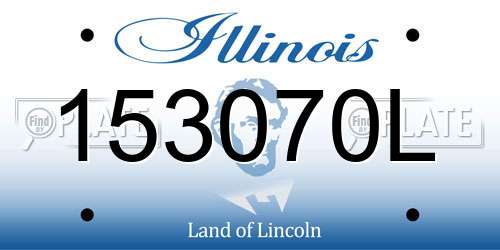 153070L Illinois License Plate