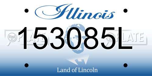 153085L Illinois License Plate