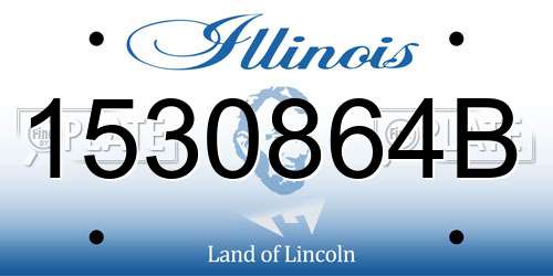 1530864B Illinois License Plate