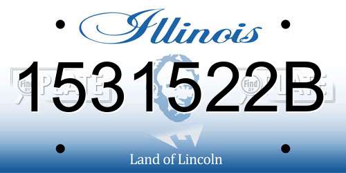 1531522B Illinois License Plate