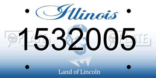 1532005 Illinois License Plate