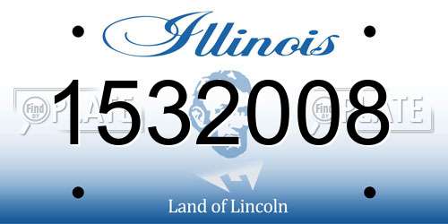1532008 Illinois License Plate