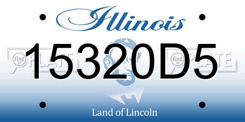 15320D5 Illinois License Plate