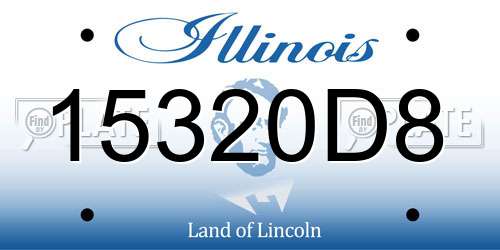 15320D8 Illinois License Plate