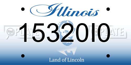 15320I0 Illinois License Plate