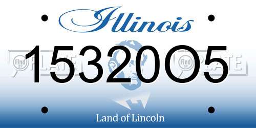 15320O5 Illinois License Plate