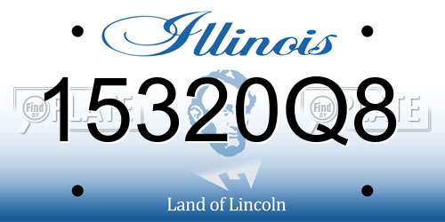15320Q8 Illinois License Plate