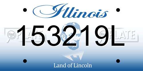 153219L Illinois License Plate