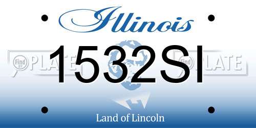 1532SI Illinois License Plate