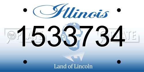1533734 Illinois License Plate