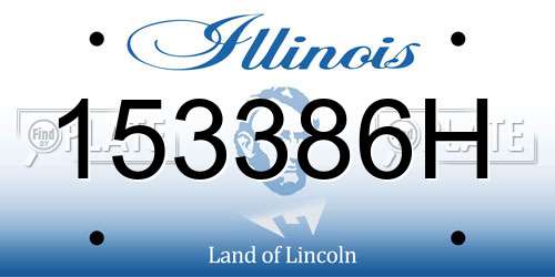 153386H Illinois License Plate