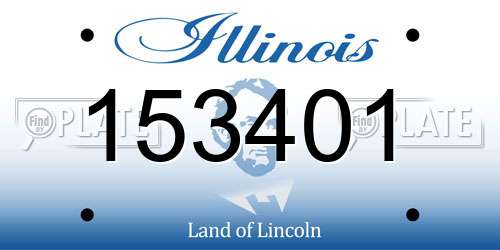 153401 Illinois License Plate