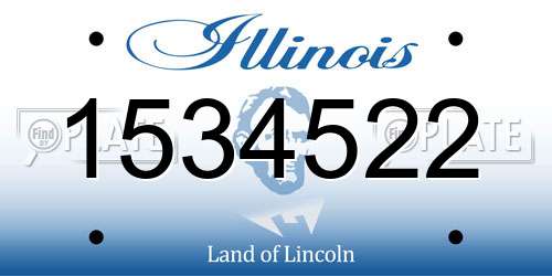 1534522 Illinois License Plate