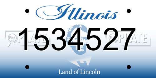 1534527 Illinois License Plate